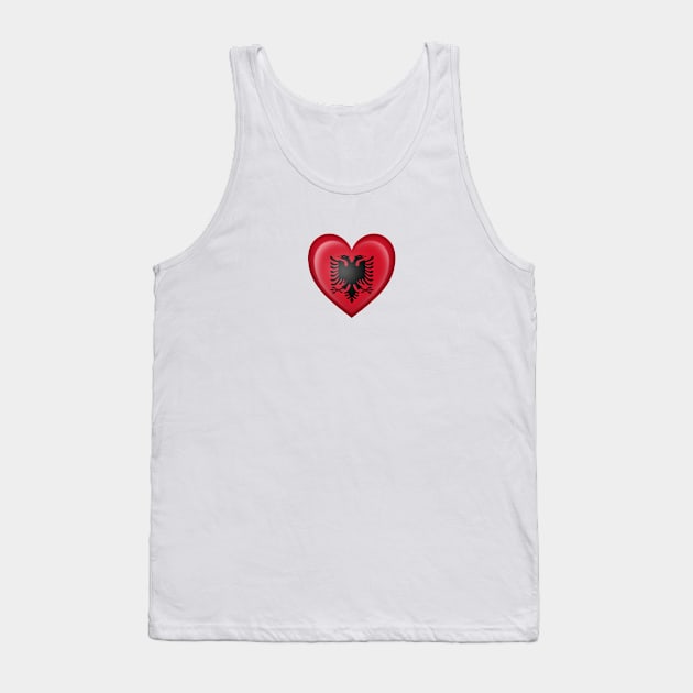 Albanian Heart Flag Tank Top by jeffbartels